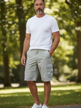 Columbia Men's Light Gray Cargo Shorts